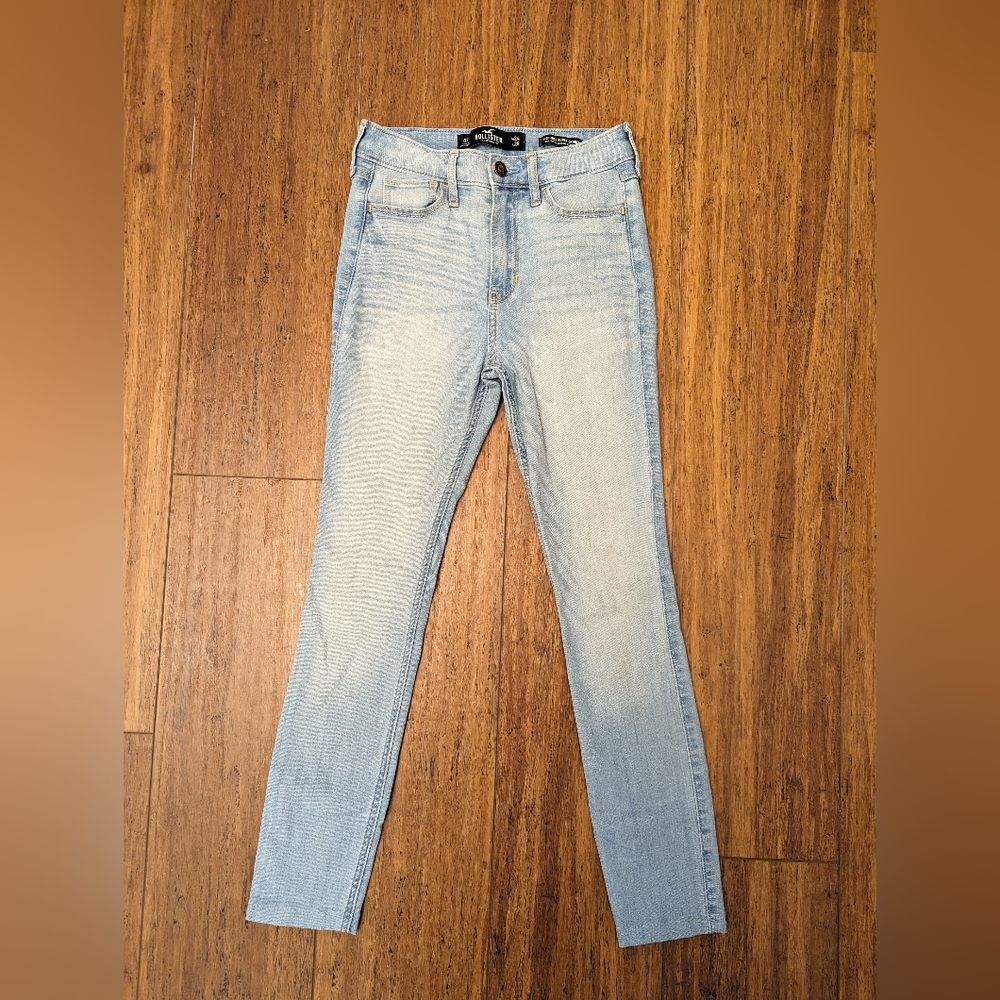 Hollister Woman's High Rise Super skinny Light Blue Jeans Size 2